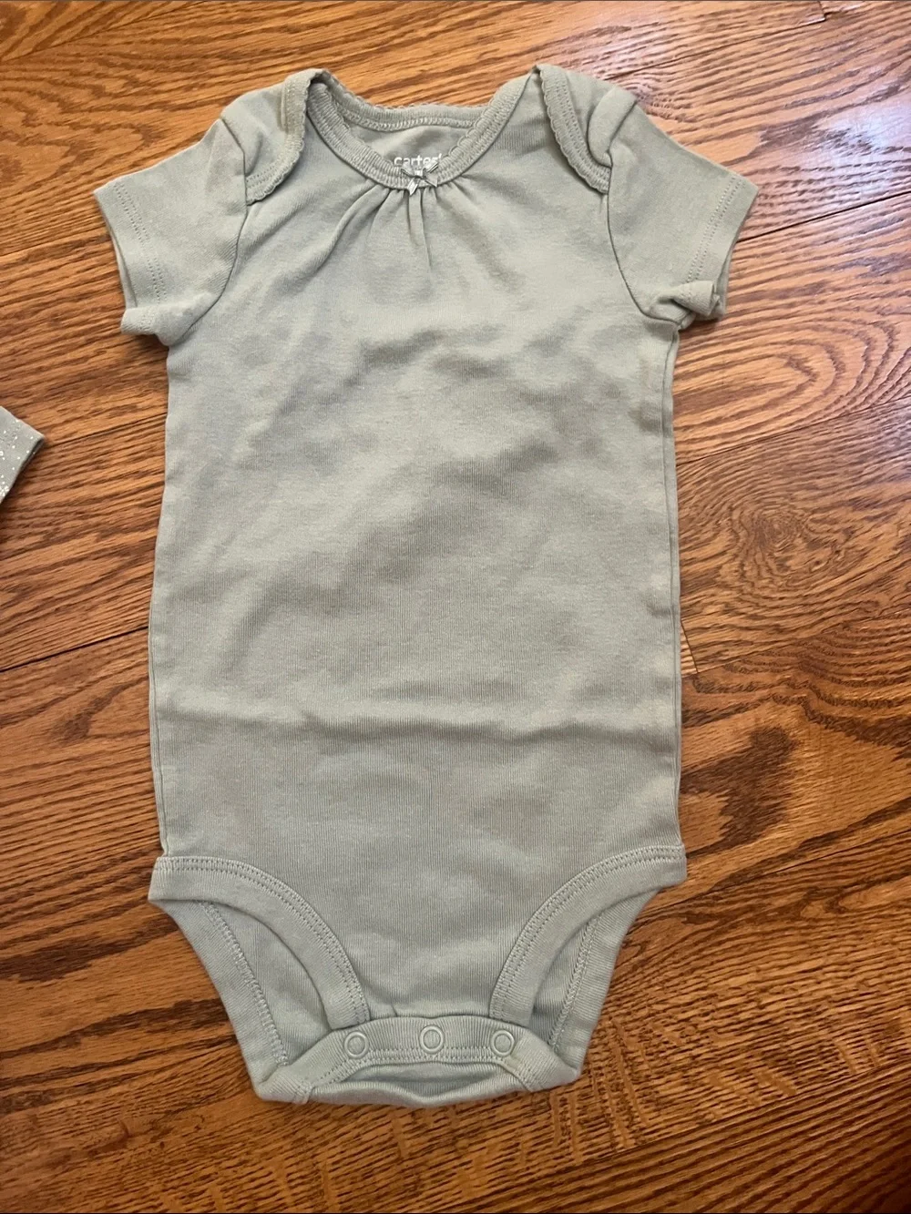 Carter's Baby Short Sleeve Bodysuit Set in Mustard, Sage, Cream